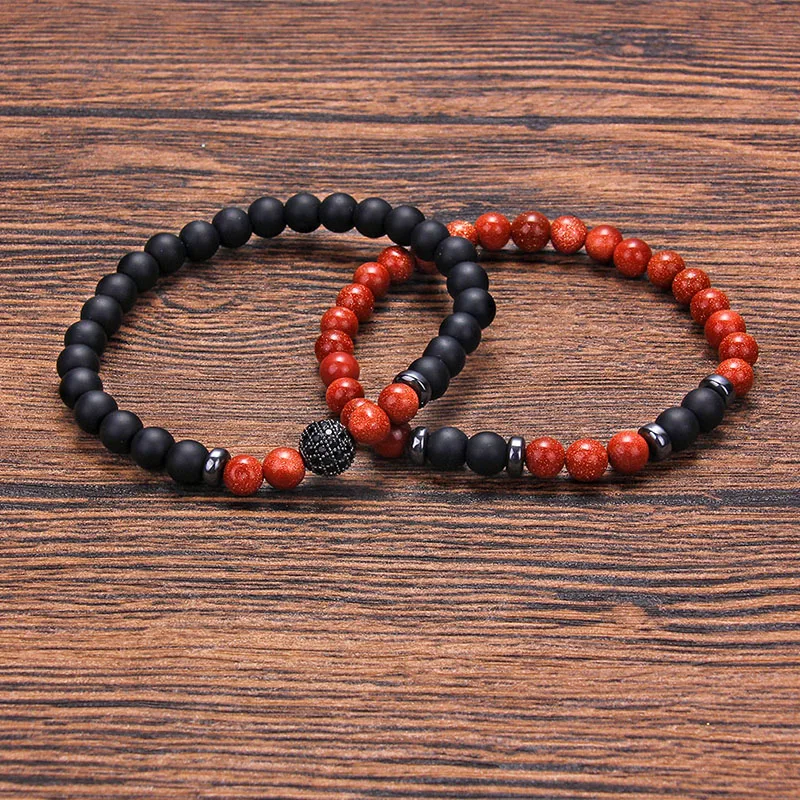 

Fashion tiger eye stone beaded bracelet & balance bead reiki prayer natural stone for men without gender