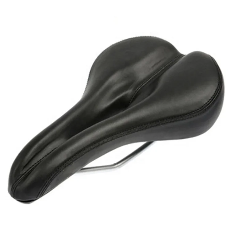 

Synthetic Leather Steel Rail Hollow Breathable Gel Soft Cushion Road MTB Fixed Gear Bike Bicycle Cycling Seat Saddle, Black and red,as your request