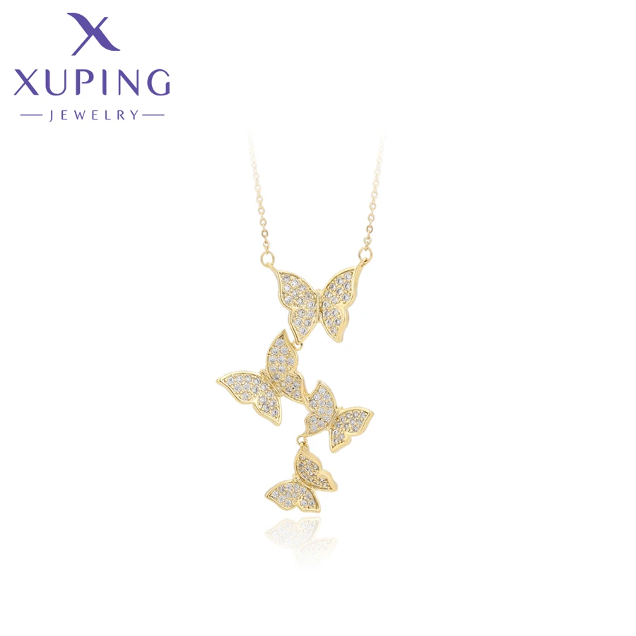 

YMnecklace-01610 Xuping Jewelry fashion necklace 14K gold color Women daily gift ancient luxury personality romantic necklace