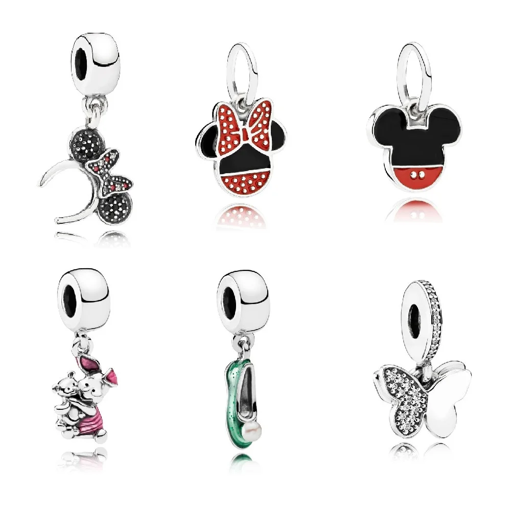 

hot selling 925 Sterling Silver Mickey Cute Series DIY Bracelet Charm Pendant for women bracelet