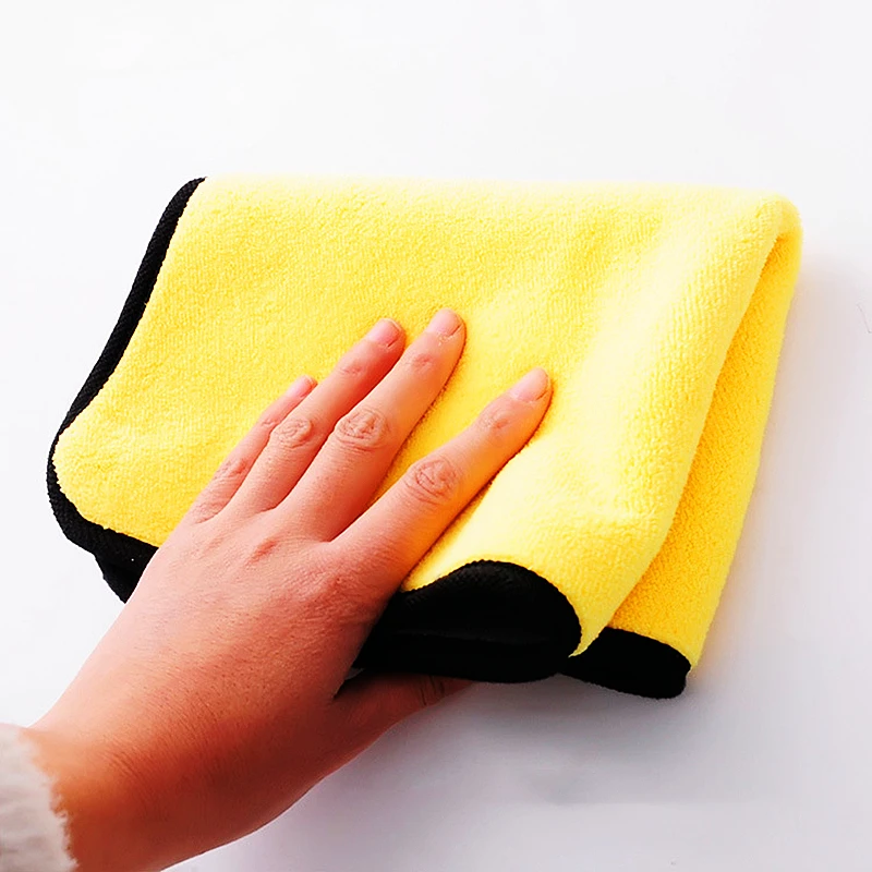 

High Quality Microfiber kitchen wiping rags China household car wash towels glass rags absorbent non-linting car wash cloths, Green yellow customized