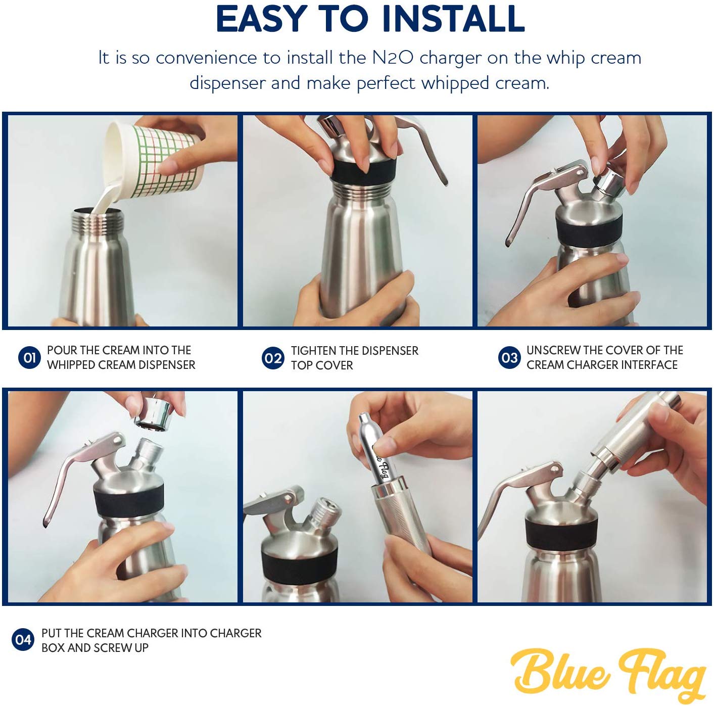 500ml Aluminum Cream Whipper With Decorating,Whipped Cream Dispenser 1