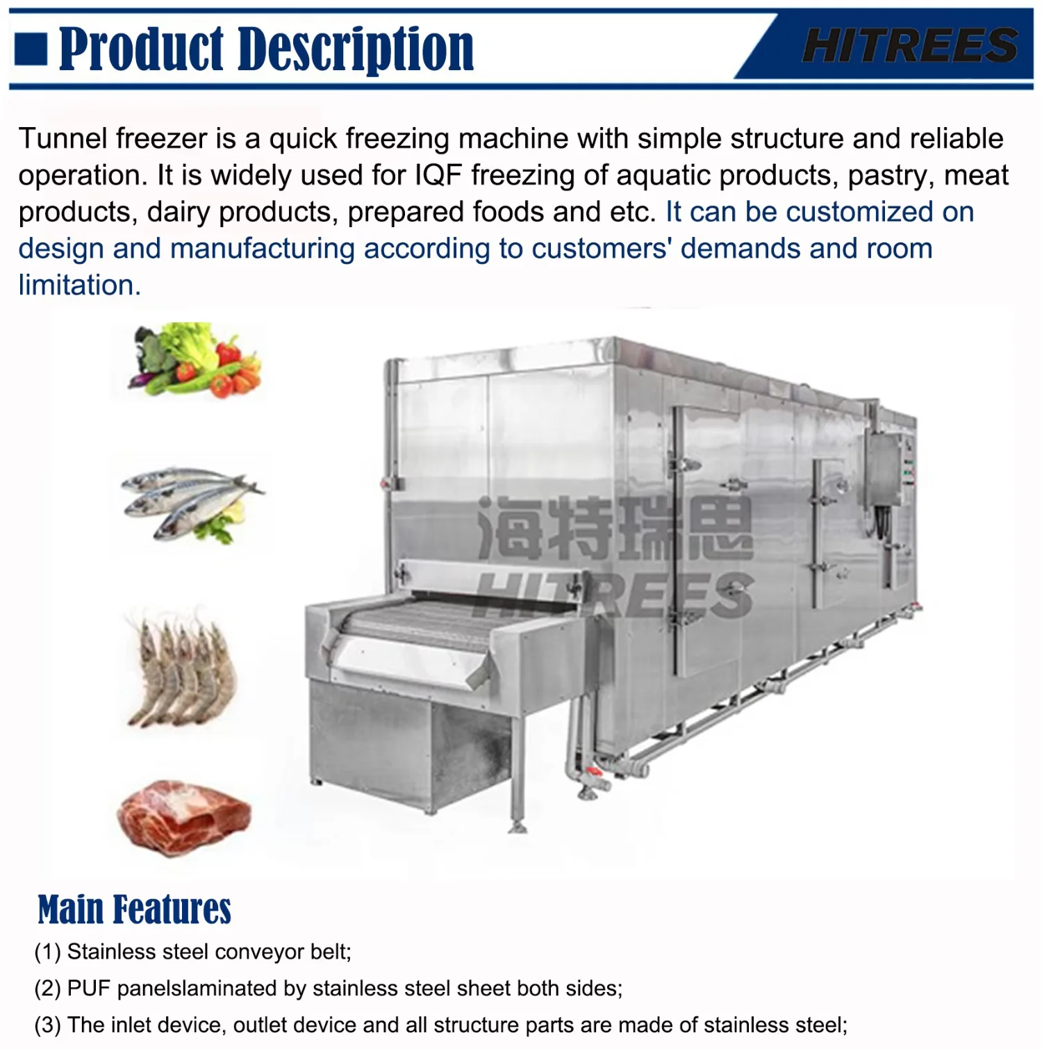 Blast Freezer, IQF, Stainless Steel 304, Tunnel Freezer - detail 2