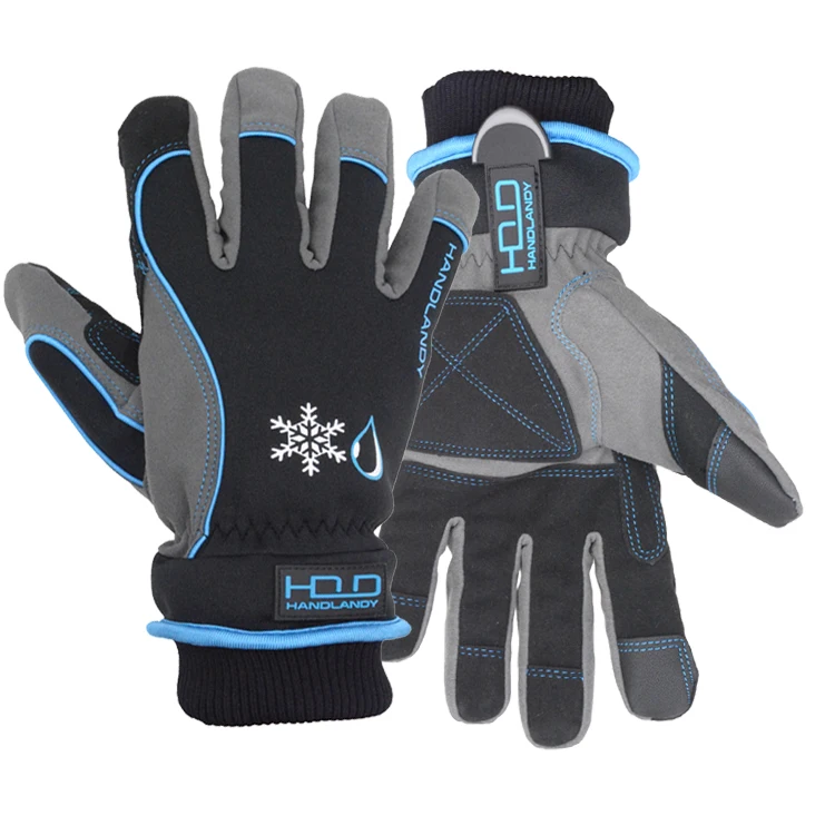 

HANDLANDY Other Winter Sports Gloves ,waterproof synthetic gloves winter warm snow workout gloves for women, Blue/black