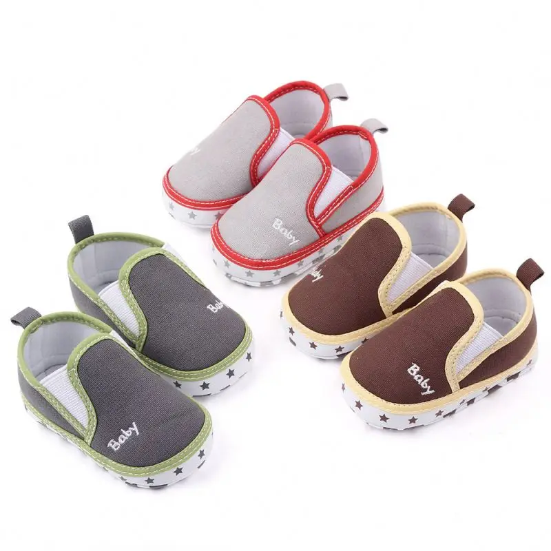

Factory Wholesale slip on cotton non slip soft sole designer autumn casual 0-1 years baby shoes, Red/green/brown