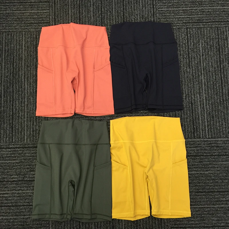 

Women Elastic Waist Athletic Sport Workout Running Performance Yoga Shorts