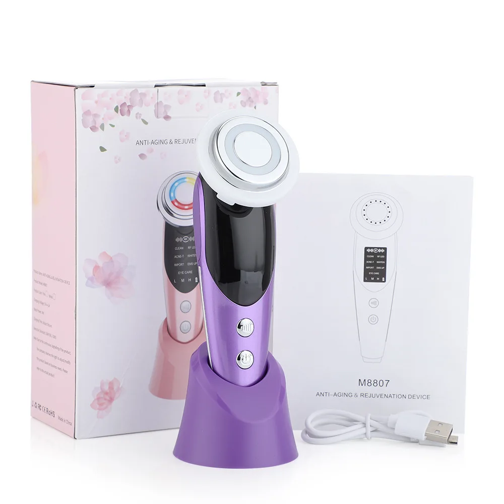 

Beauty instrument import instrument with EMS ion face color light skin care instrument micro current tender