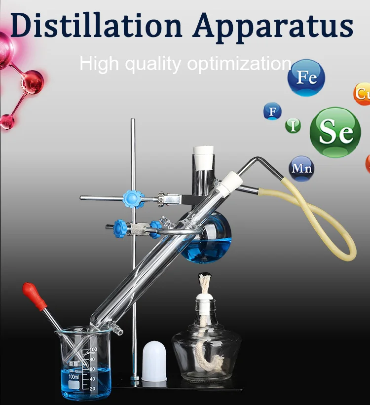 Hot Sale Simple Distillation Apparatus W/ Condenser Pipe Laboratory