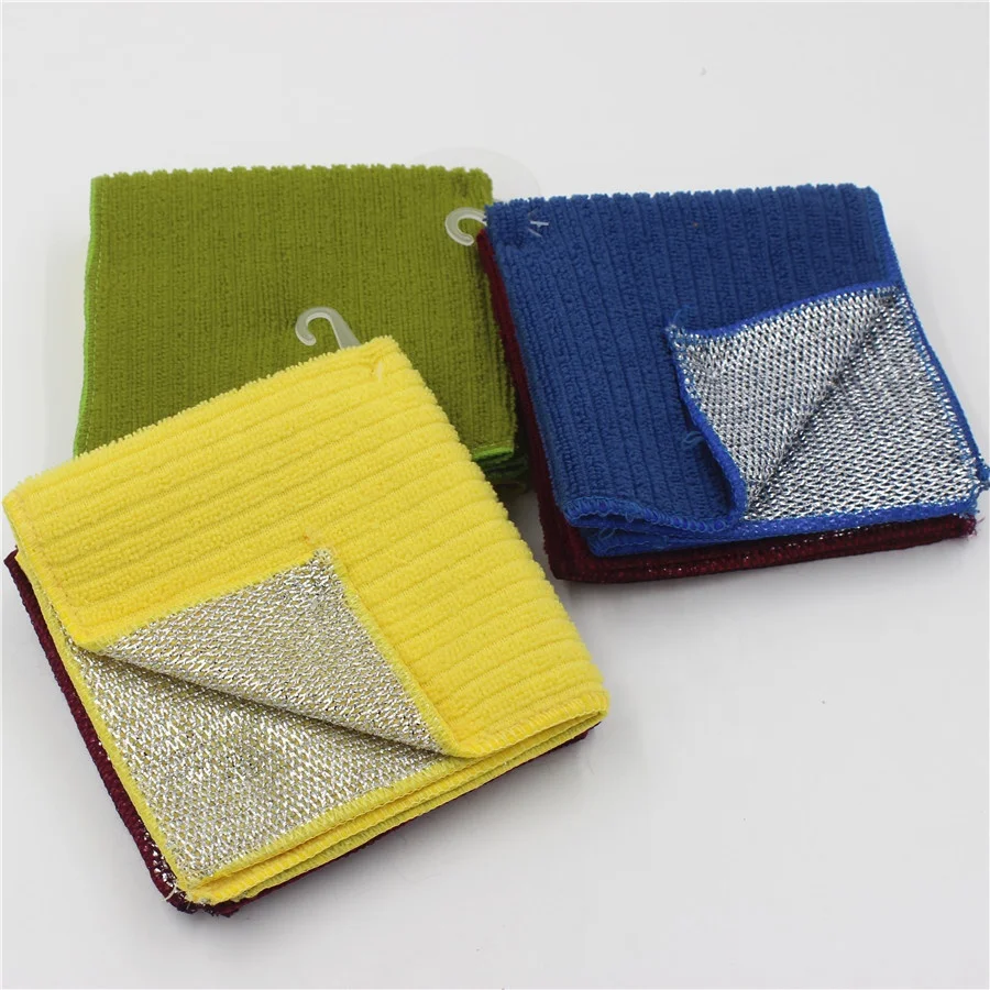 

YiWu Hand Towels Kitchen Absorbent Dishcloth Lint-Free Cleaning Cloth Cleaner Bathroom Coral Velvet Hanging Towel
