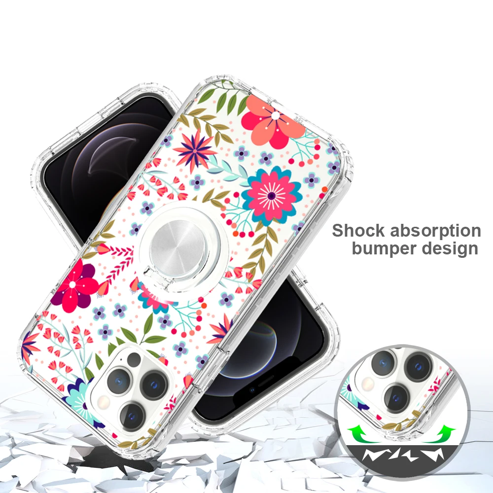 

For Iphone 12 Pro Fashion Women Beautiful Flower Printing Design Phone Case Hot Sale