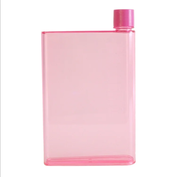 

Amazon Hot Sale popular fashion popular Paper Square Flat Plastic Water Bottle