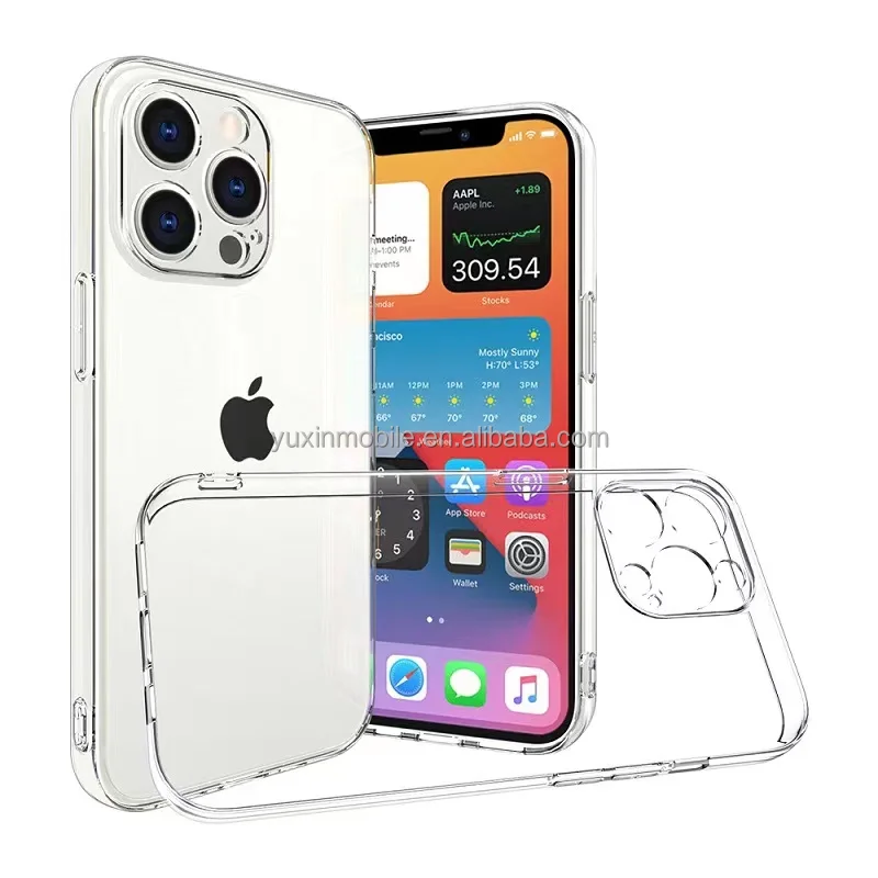 

Mobile Cover Supplier Clear Transparent 2.0mm Thickness TPU Mobail Phone Case for Apple iPhone 11 Pro Max XS XR X 8 Plus 7 6s SE