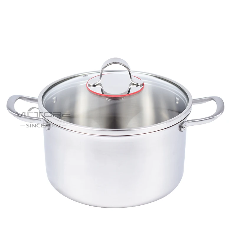 

#304 durable kitchen cookware triply stainless steel cooking soup sauce pot stock pot