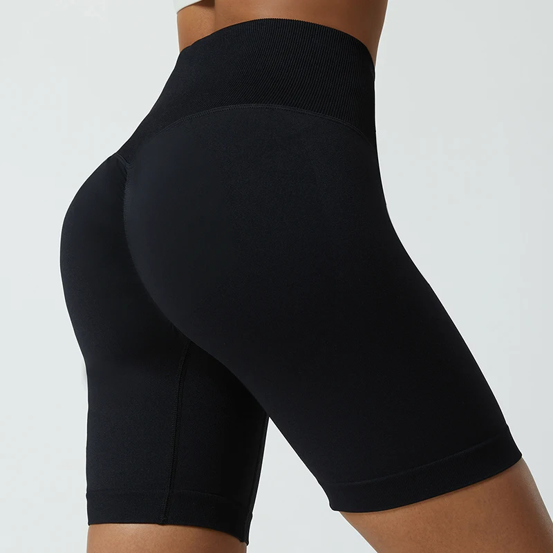 In Stock Women Gym Sport Wear Fitness Workout Seamless Yoga Pants Scrunch Butt Lift Leggings Yoga Shorts
