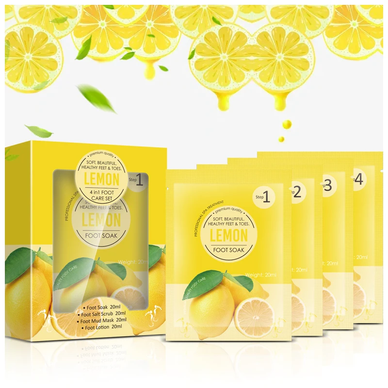 

pedicure spa Private Label Natural Lemon Jelly Pedicure Volcano Gentle Exfoliating Moisturizing Foot Spa Jelly Pedicur Salt Set