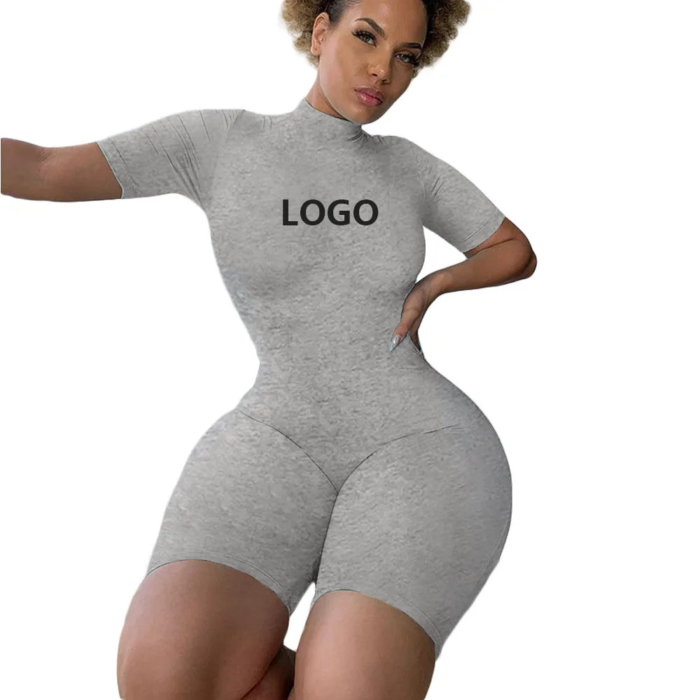 

Custom LOGO Sports fitness jumpsuit Casual Elasticity womans workout rompers Sexy nightclub clothes women one piece outfits