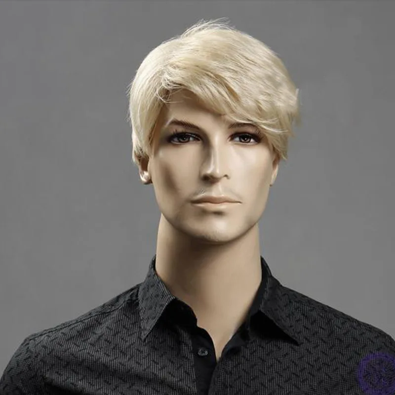 

2021 New Fashion Trend Men'S Wig Oblique Bangs Men'S Handsome Man Hair Wigs, 1 color