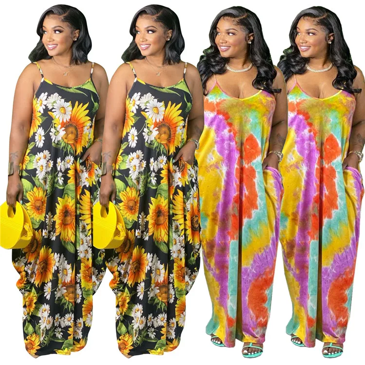 

2021 Fondpink Tie-dye Slip Women Casual Long Dress For Women Clothing Dresses, Shown