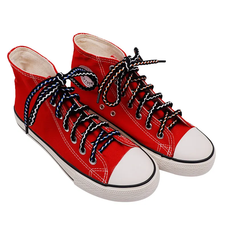 

Weiou Lace Company Brand New Fashion Design High Quality Rope Three-Color Round Polyester jordans Shoelace yz 350 Draw Cord, Customized