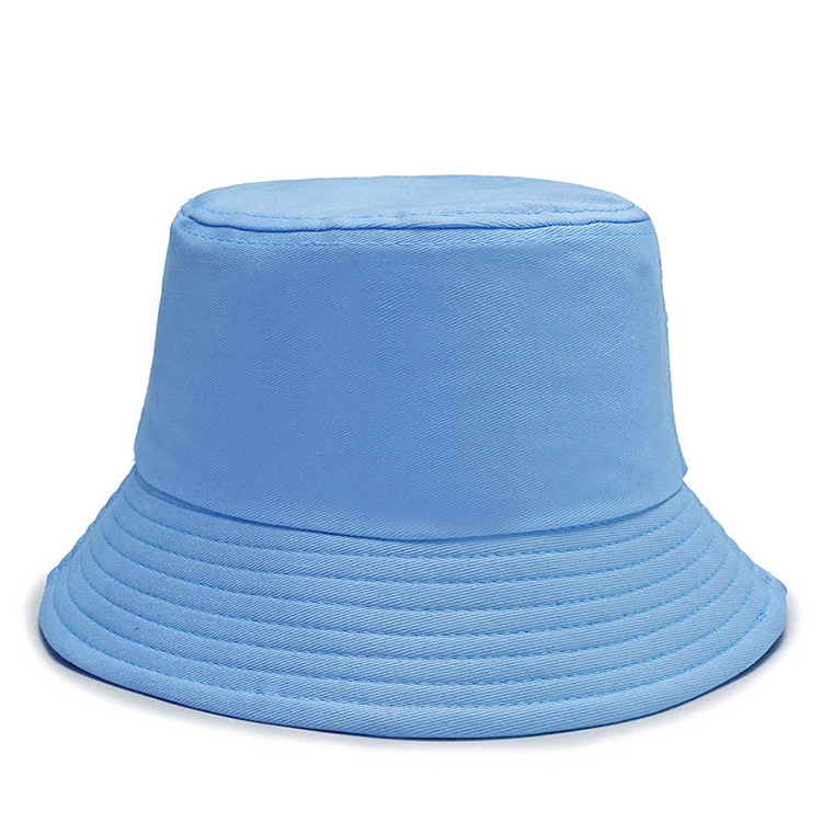 

Solid Color Fashion Men Women Flat Top Wide Brim Summer Travel Fisherman Leisure Bucket Hats For Outdoor Sports Visor
