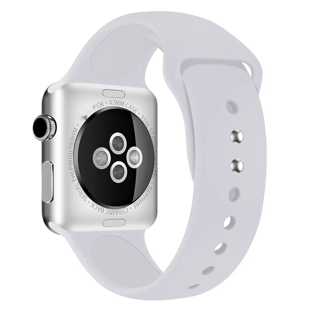 

ShanHai Soft Sport Silicone Sport Strap Replacement Bands For iWatch Apple Watch Series 1/2/3/4/5 - 42mm 38mm S/M M/L, Multi-color optional or customized