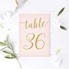 4x6 Custom Double Sided Letter Luxury Paper Blank Gold Cards Party Decoration Wedding Customers Table Numbers for Wedding