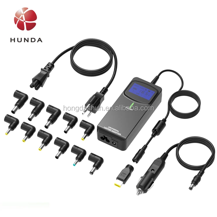 Vertolking scheiden Eerbetoon Hunda 2 In 1 Car And Home Use 90w 15v-24v Ac Dc Laptop Adapter Universal  Adapter With Lcd - Buy Hunda 2 In 1 Car And Home Use 90w 15v-24v Ac Dc