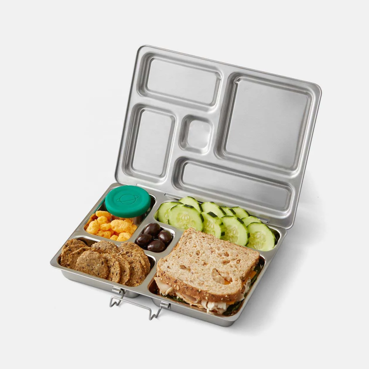 

PlanetBox ROVER Eco-Friendly Stainless Steel Bento Lunch Box with 5 Compartments for Adults and Kids