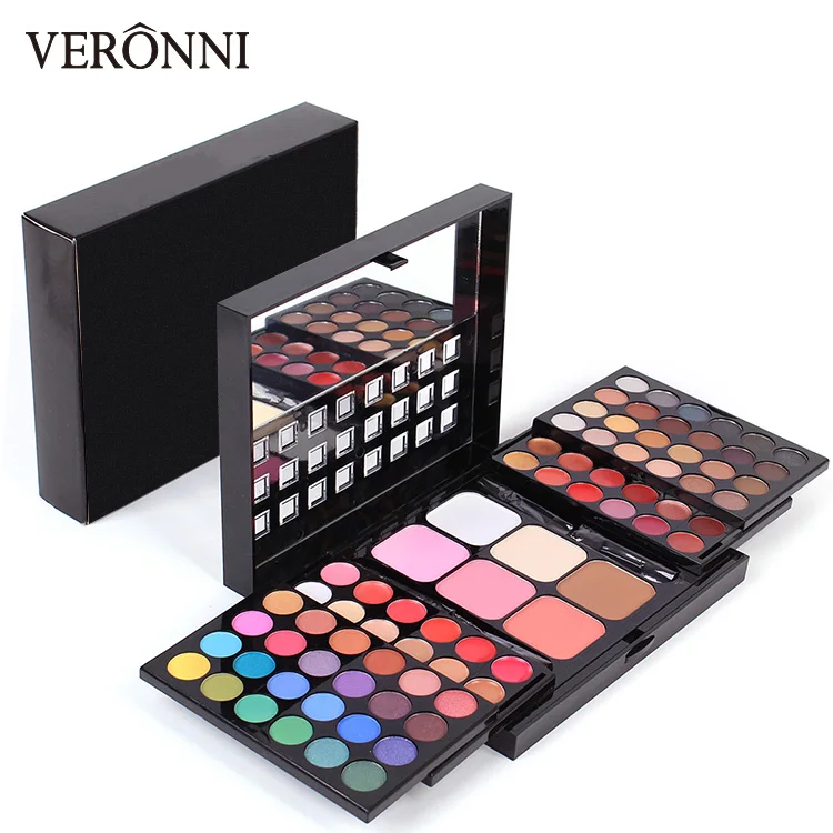 

78 Color Blusher Contour Lip Gloss Eyeshadow Set Matte & Shimmer maquillaje Makeup Sets Professional Products 2019 Waterproof