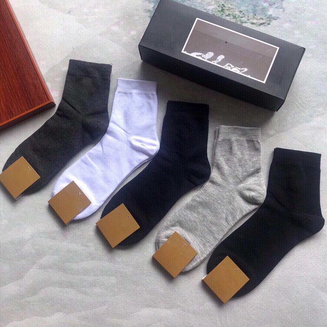 

Solid Color Embroidery Letters Unisex Sock Winter Cotton Ankle Socks for Women