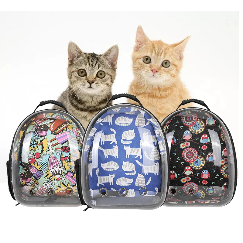 

SKYPET 2021new type amazon hot portable outdoor travel print freestyle bag cat pet backpack, Prints