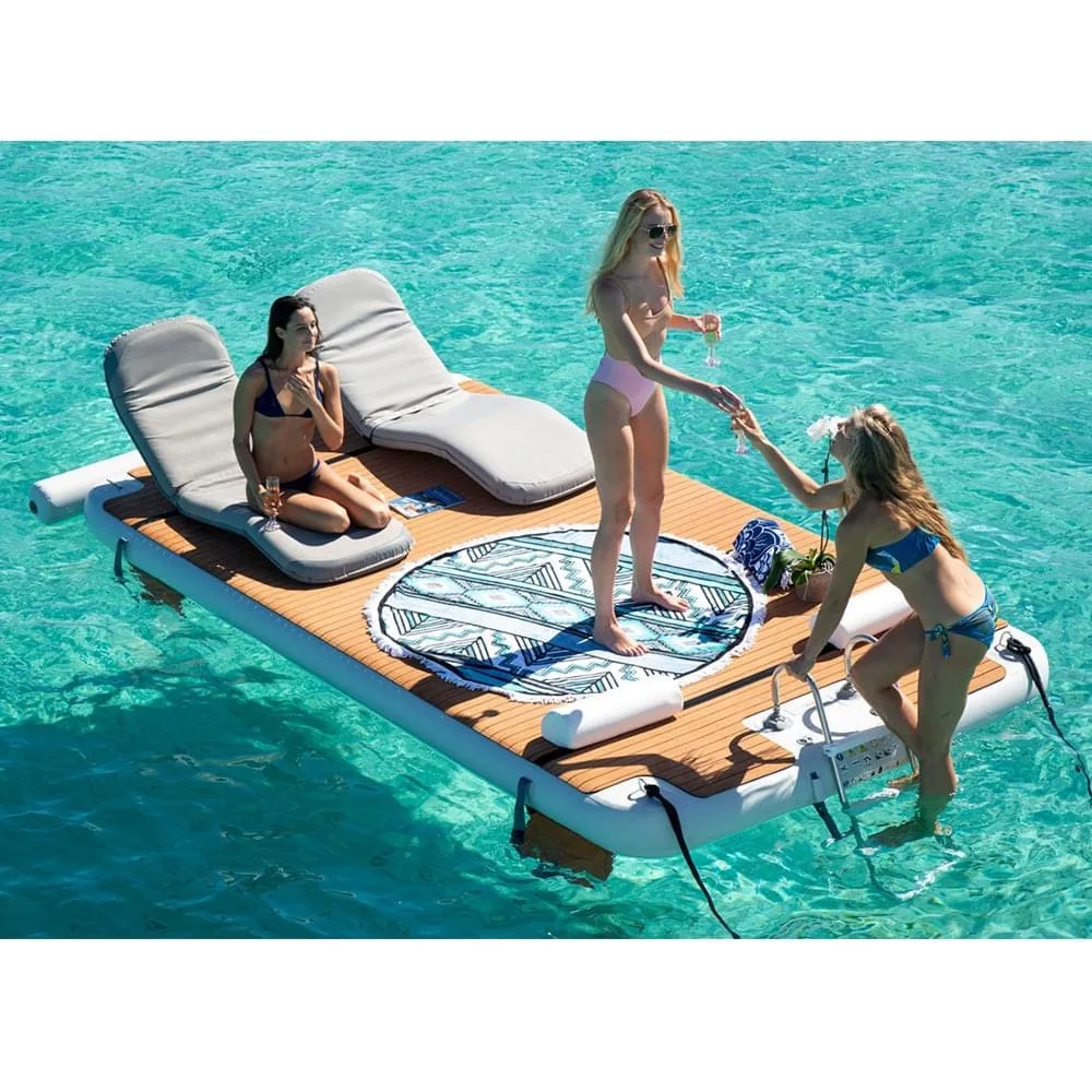 

Wood print inflatable dock platform inflatable boat dock