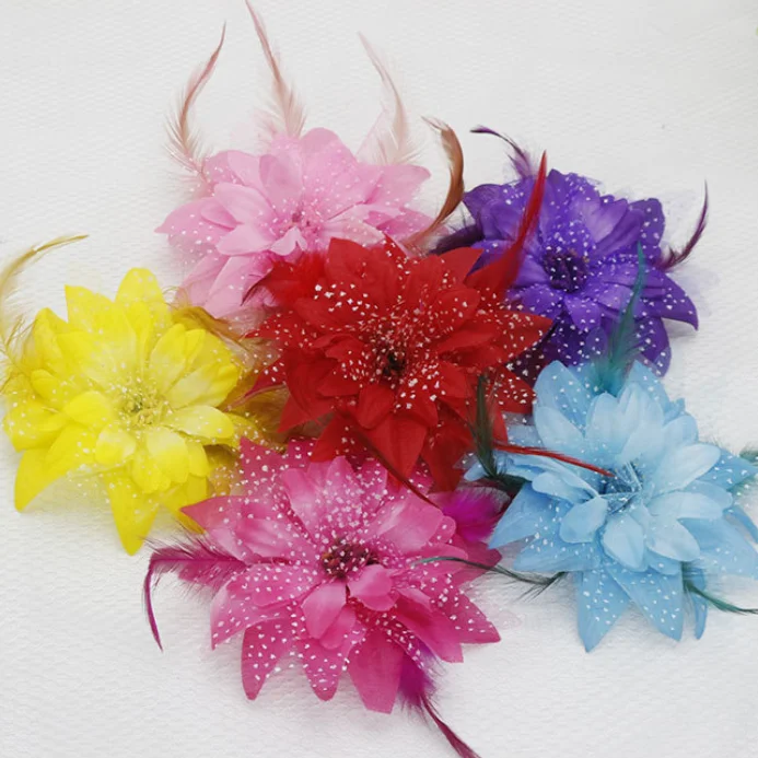 

Feather flower hair clips for women girls hair accessories