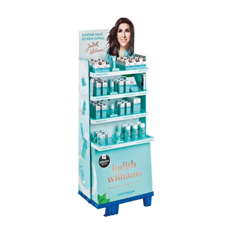 

Advertising promotional new custom supermarket store retail cosmetic paper cardboard stand display rack