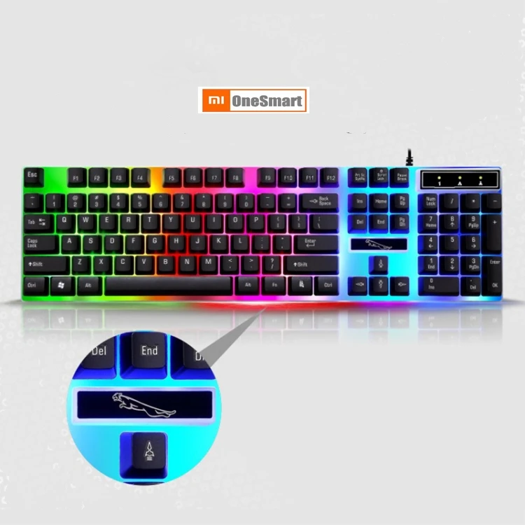 

Christmas Gift ZGB G21 Gaming Keyboard 104 Keys USB Wired Mechanical Colorful Backlight PC Keyboard