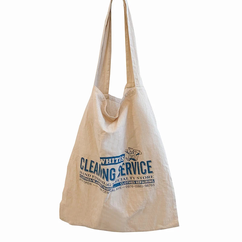 

Shoulder Bag Dual Purpose Custom Printing Cotton Canvas Tote Bag Pocket Inside