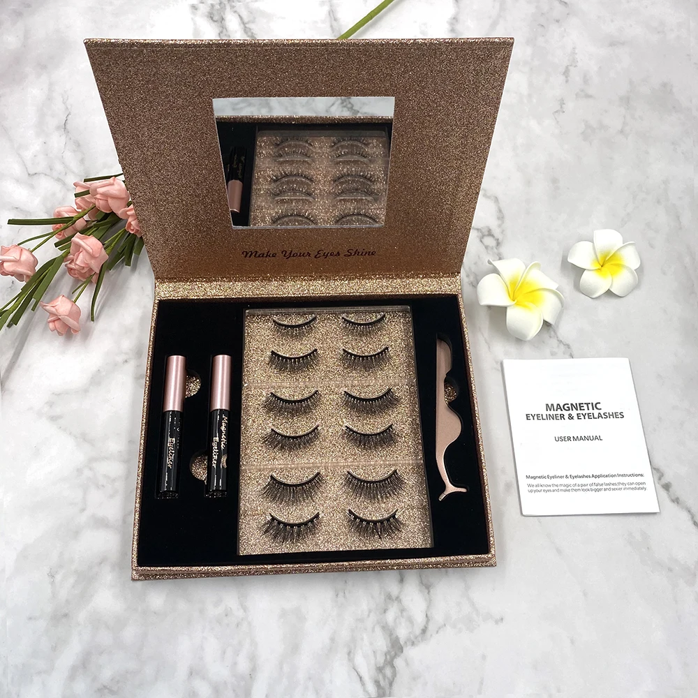 

magnetic eyeliner eyelashes kit, custom magnetic eyelashes case for magnetic false lashes