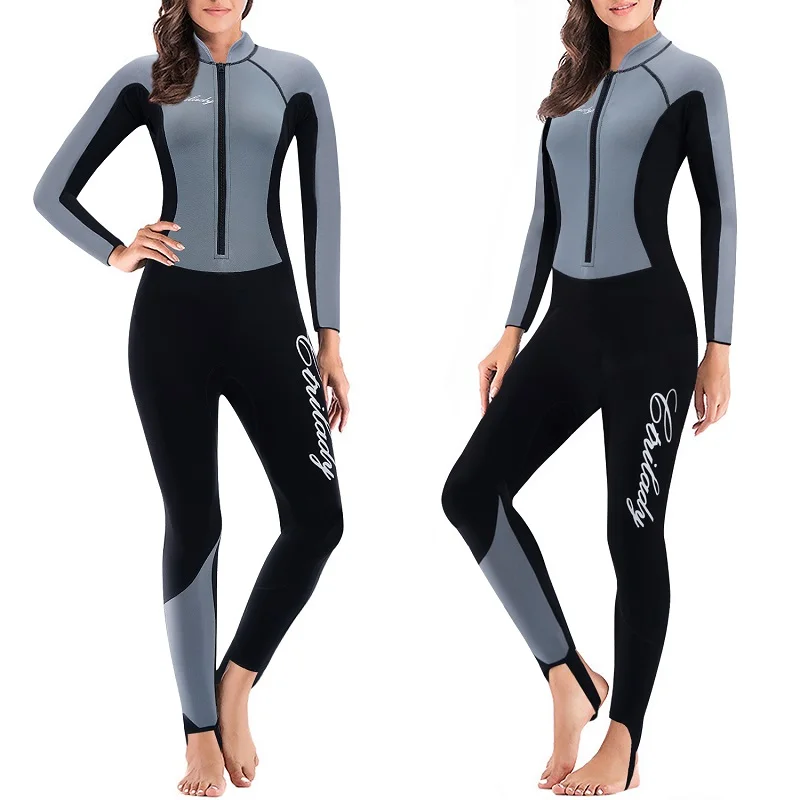 

Wholesale Women Diving Suits Long Sleeve One Piece Surfing Swimming Wetsuit