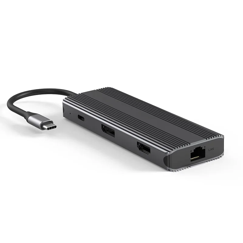 

8 In 1 Multi Function Type C Docking Station Type C Adapter Hub 100 W Pd usb Hub, Support oem
