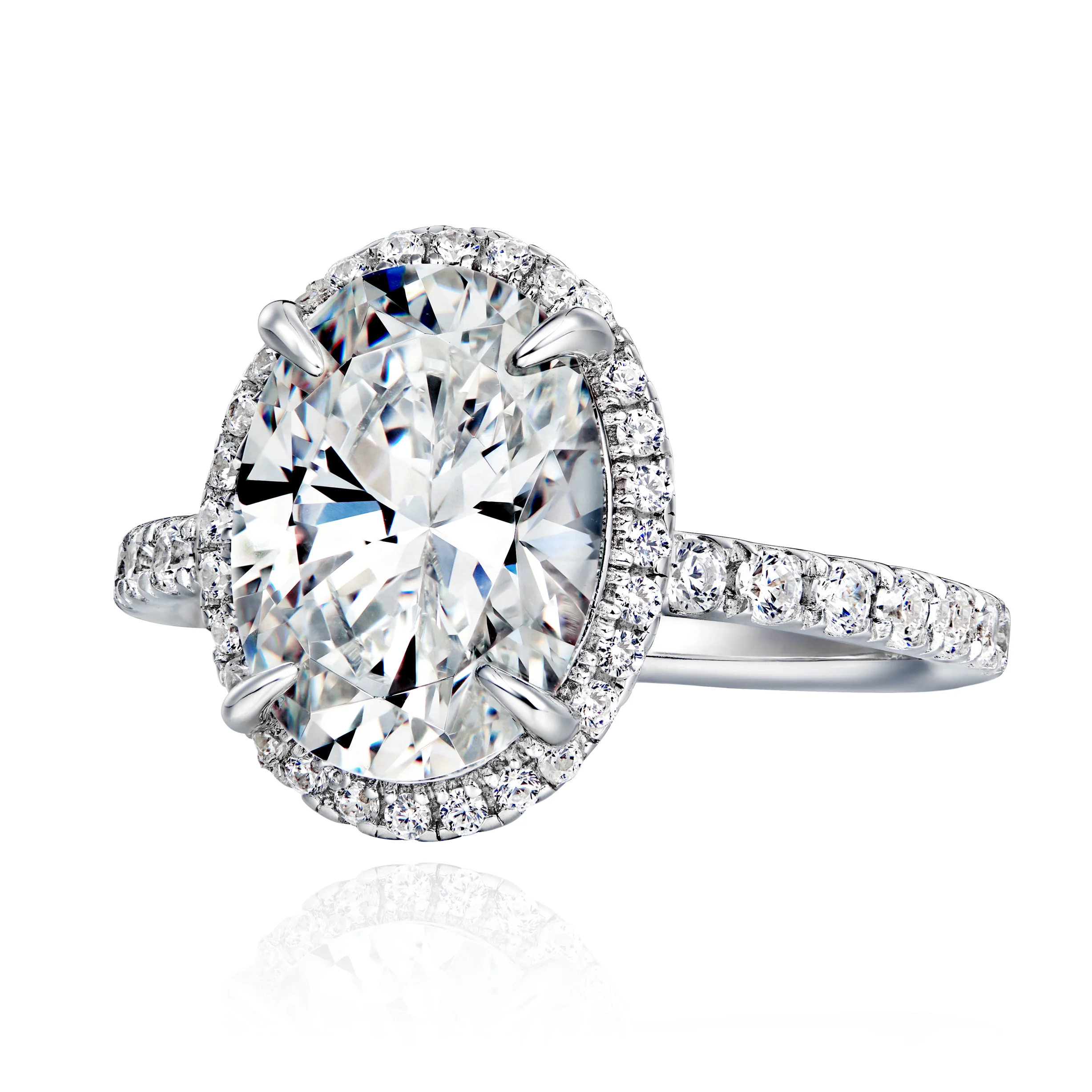 

Pigeon eggs crystal diamond wedding rings