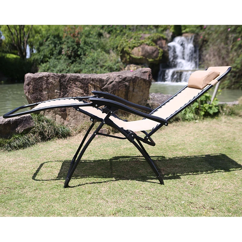 
Hot Selling Color Beach Zero Gravity Recliner Portable Folding Metal Fabric Beach Chair for Wholesale 