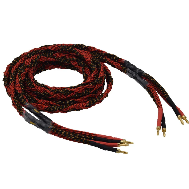 

Y-053 Speaker cable Twenty-four HIFI speaker cable Pure copper speaker cable Y plug/pin plug