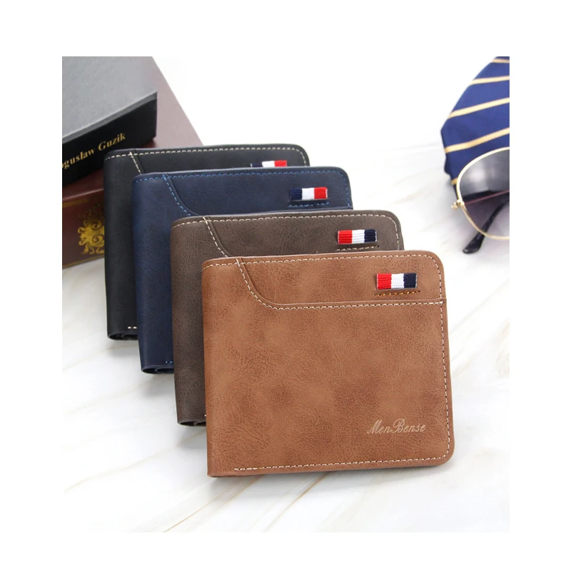 

New men's wallet fashion casual men's three-fold bag large capacity multi-card wallet men's short clutch purse