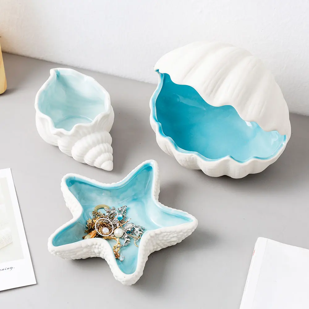 

Nordic modern home decoration living room bedroom creative shell ceramic ornaments
