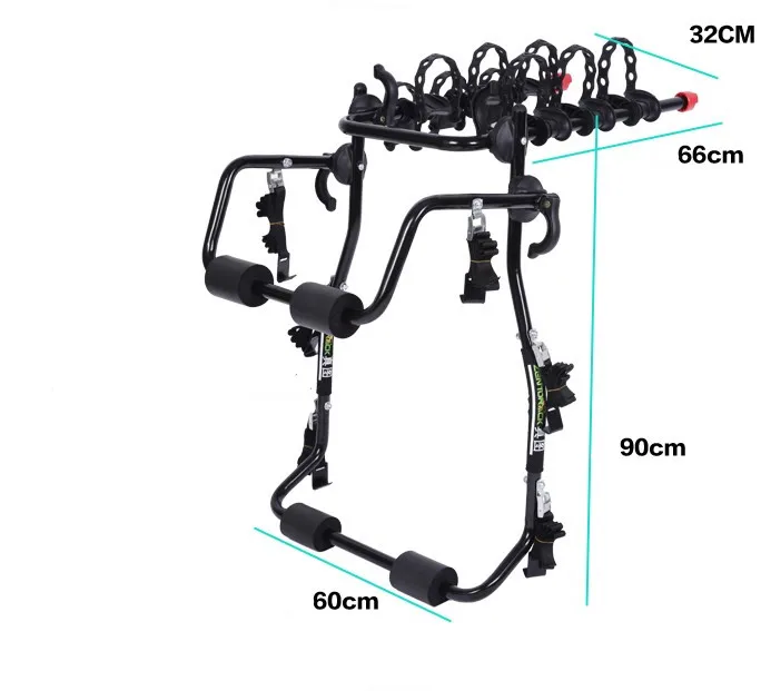 

Customized Bike Rack Outdoor Travel Steel Bicycle Car Rack Hitch Bicycle Carrier Trunk Mount Bicycle Rack