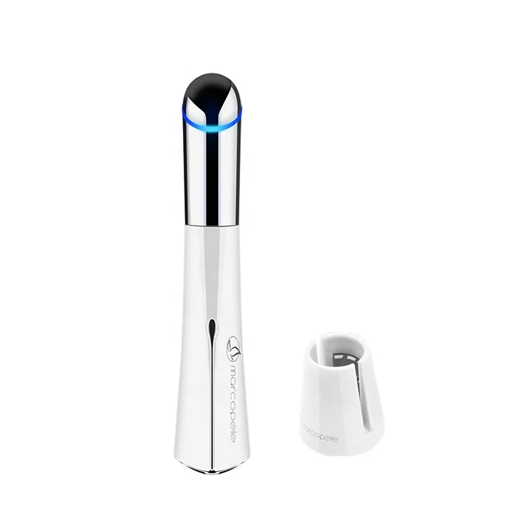 

USB Charging Cable Dark Circles Galvanic ion Beauty Facial Massager Eye Massager Sonic Vibration LED Light Therapy Eyes Massage, White,pink