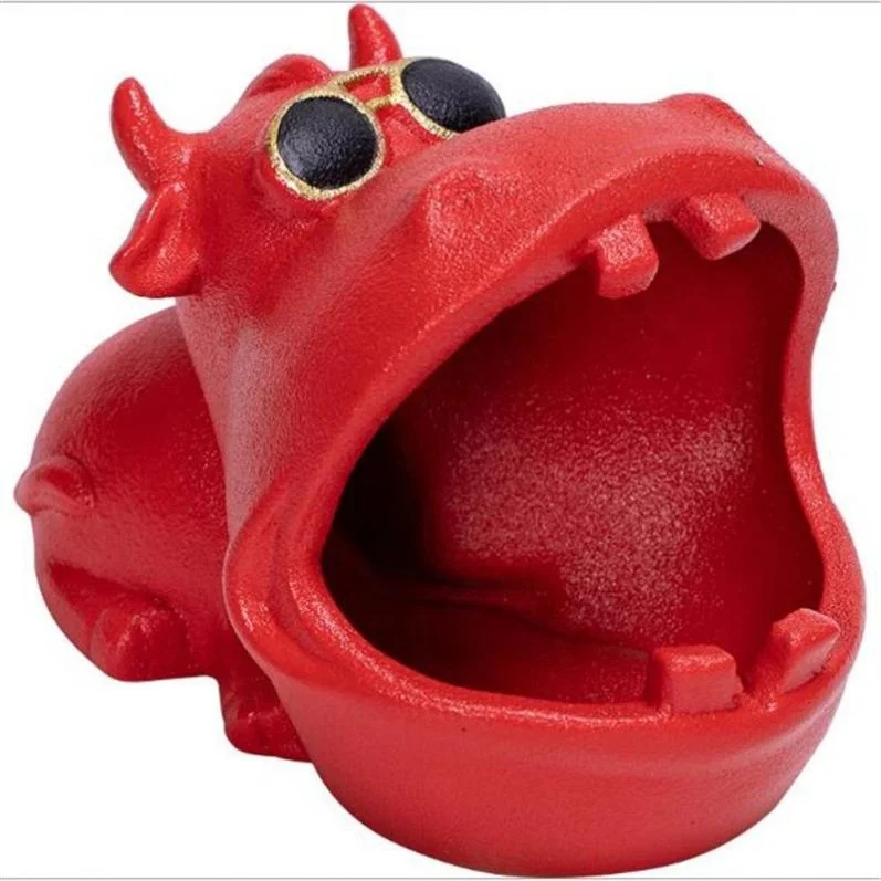 

New Ceramic Creative Cute Animal Fashionable Household Ashtray, Red/black