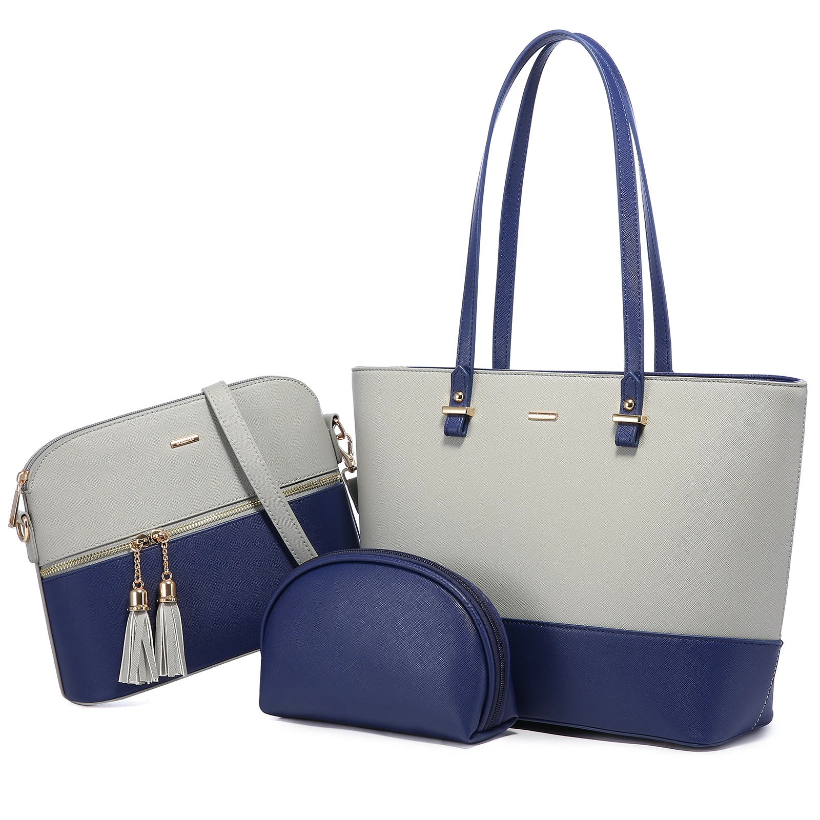

2023 LOVEVOOK 3pc designer handbag famous brands crossbody bag makeup purses and handbags for women ladies custom tote hand bags