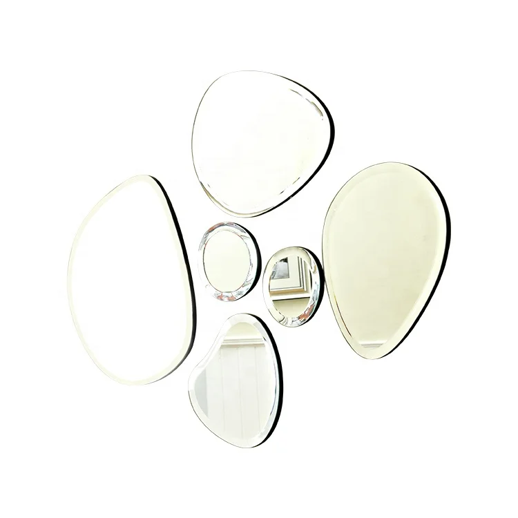 

luxury nordic large wall irregularity gold home mirror frames decorative for living room, Silver