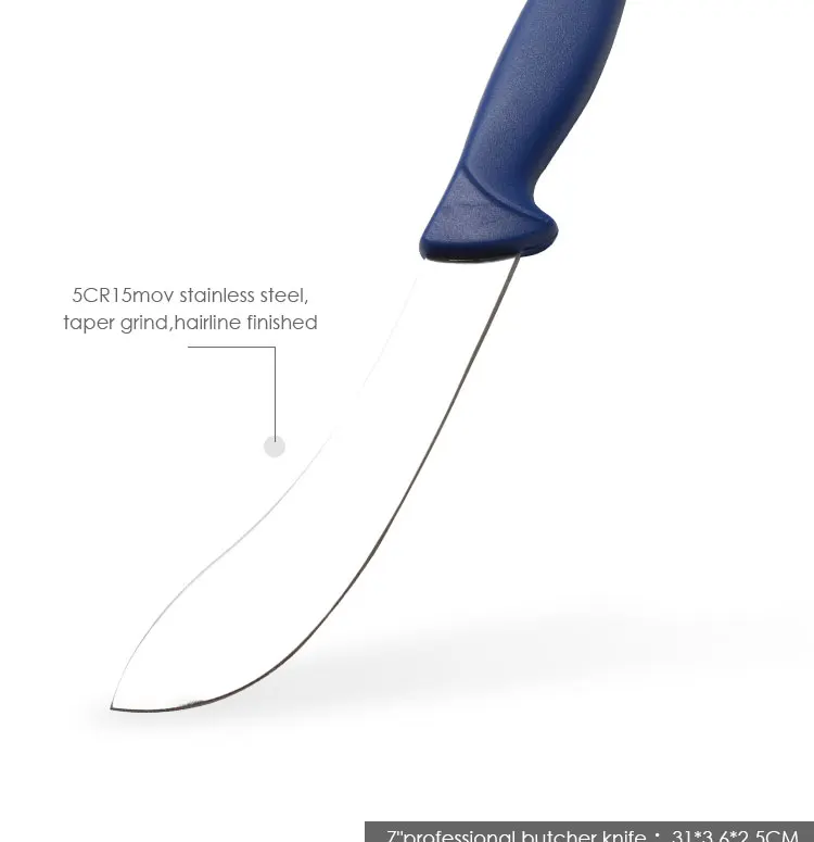 Professional Beef Skinning Knife 7 Inch Stainless Steel Blade Butcher